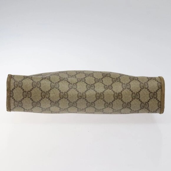 GUCCI GG Supreme Clutch Bag PVC Beige Gold 97 01 038 Auth 124397 - Picture 7 of 16